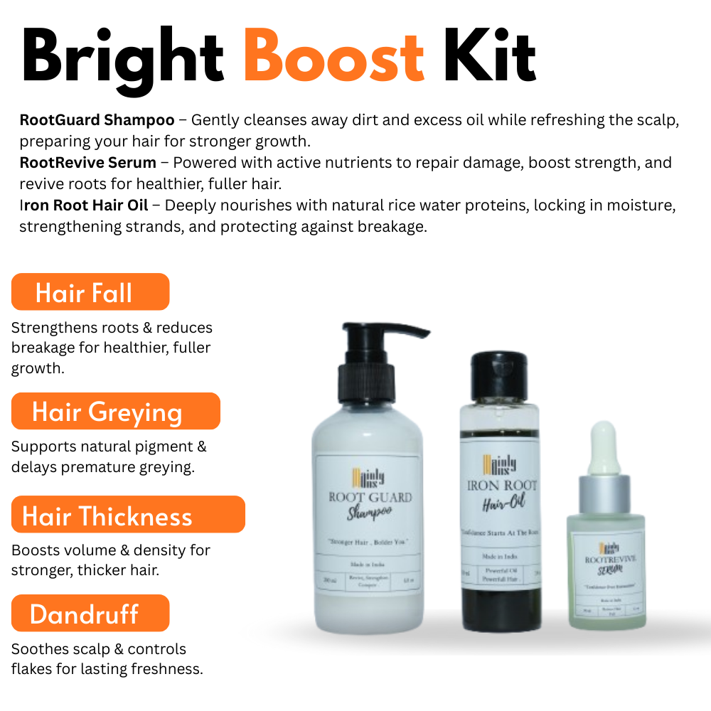 Combo: Root Guard Shampoo + Iron Root Elixir Hair Oil + RootRevive Serum - Image 3