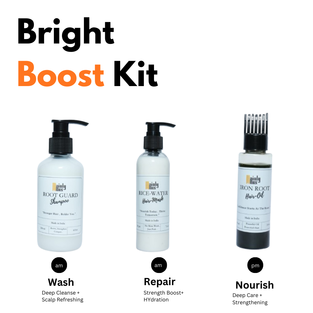 Combo: Iron Root Elixir Hair Oil + Root Guard Shampoo + Silken Strand Rice Mask - Image 4