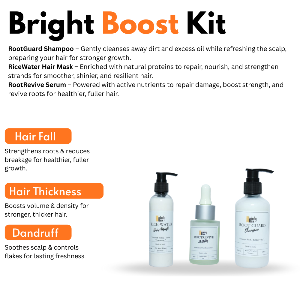 Combo: Root Guard Shampoo + RootRevive Serum + Silken Strand Rice Mask - Image 3