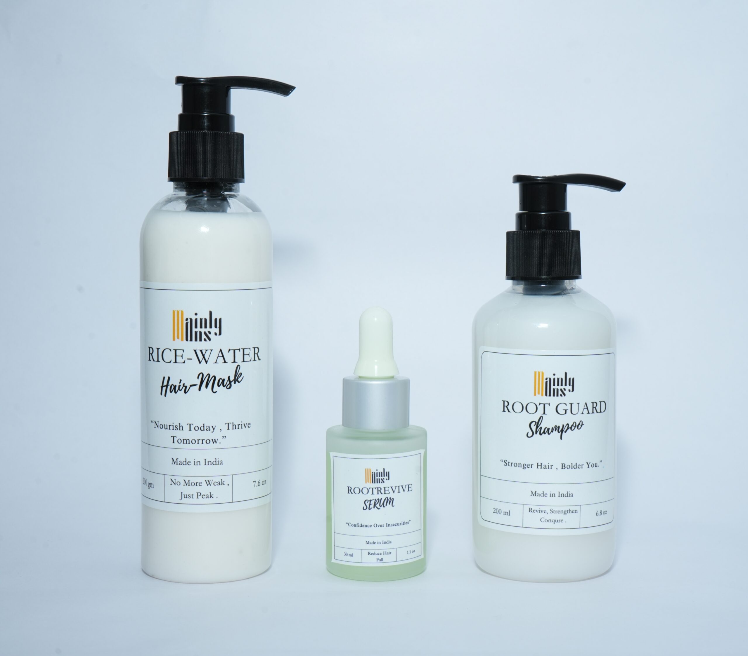 Combo: Root Guard Shampoo + RootRevive Serum + Silken Strand Rice Mask